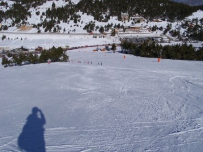 die Standard "Talabfahrt" wie überall super griffiger Schnee
