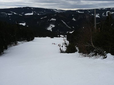 Morgendlicher Blick den Kressbachhang hinunter.