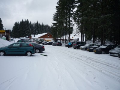 Winterberg - Parkplatz P2 montagmittags halbleer