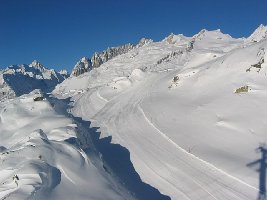 Die Piste im oberen Bereich