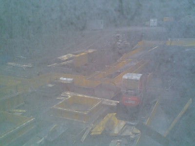 Die ersten Schalungen vom Neubau