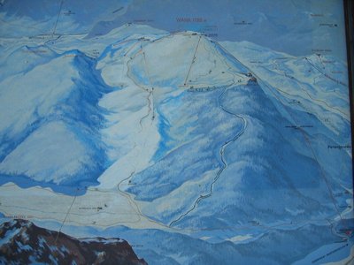 Alte Panoramakarte des Skigebietes. Mein Highlight des Tages ;-)