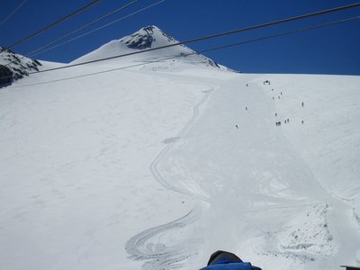 Abfahrt Richtung Trincerone.