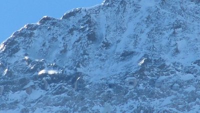 Felswand unterhalb der Jungfrau. Für Interessierte interessant