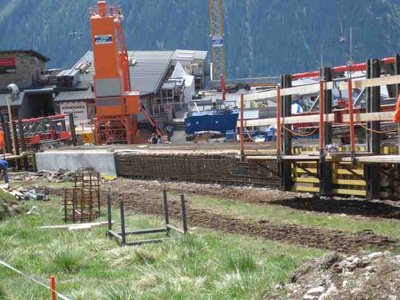 neue betonierung wird vorbereitet