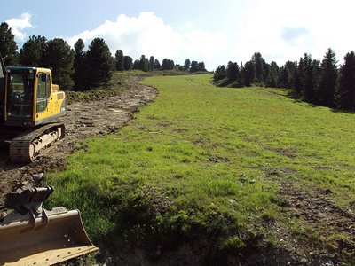 Neue Beschneiung der Sportabfahrt