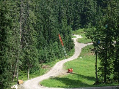 Talabspannung der Behelfsbahn