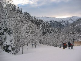 Na, wer findet den Lift. Angertalabfahrt im unteren Bereich