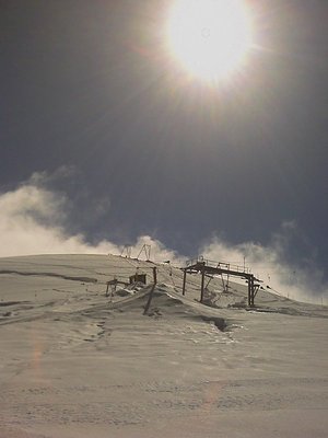 Kräftiger Nordwind am Grenzlift