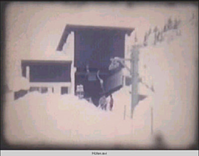 Talstation mit elektrischen Brückenantrieb; Einstiegsstütze vermutlich wegen geplanter Umstellung auf Langbügel nachgerüstet aber in diesem Winter lief der Lift noch mit Kurzbügeln.