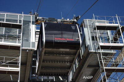 Kabine in der Bergstation