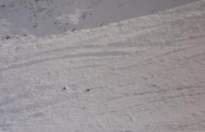 Hier die Steine in Piste 9 (Verbindung Schmiedinger – 6er Sonnenkar)