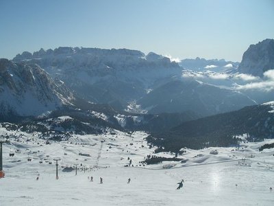 Traumwetter - Traumblick auf Wolkenstein, Sella, Marmolada