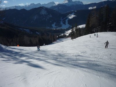 Breitere Col Toron Piste von oben