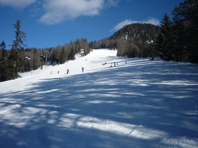 Breitere Col Toron Piste von unten