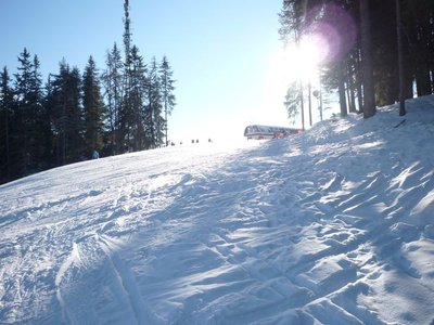 Breitere Piste am Piz de Plaies