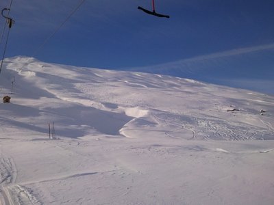 Tscheischa, rechte (Piste) Pulverschnee