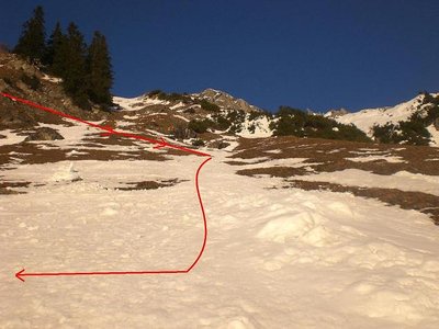 Das war der untere Teil vor Überquerung der Straße