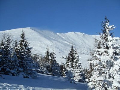 Blick von der neuen Piste Himmelreich in Richtung Zinken