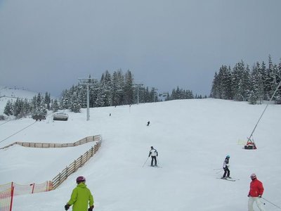 Blich von der Talstation zur neuen Almrausch Piste