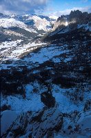 Kabine der Faloriabahn kurz vor der Bergstation