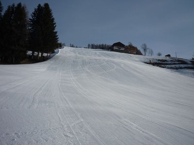 Nichts los auf der Abfahrt nach Sexten