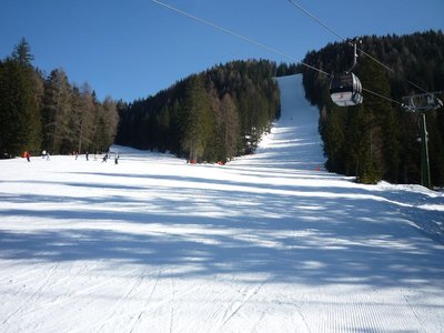 Schwarze Holzriese Abfahrt von unten