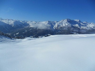 tiefschnee am anfängerlift :D