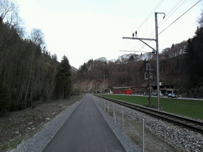 der neue veloweg zwischen jenaz und küblis (wird demnächst offiziell eröffnet)