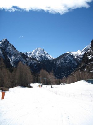 Abfahrt durchs Val Arei zur Malga Ciapela