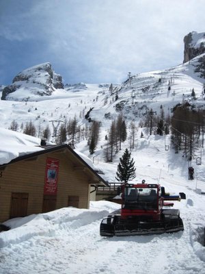 Korblift Pian Fiacconi - vielleicht letztmals im Winterbetrieb