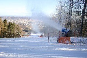 Das war die kritischste Stelle der Talabfahrt oberhalb der Mittelstation.