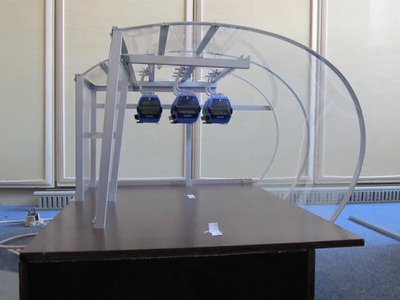 Antriebsstation mit Garagierung (Frontansicht)