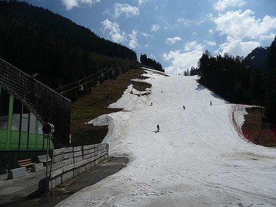 Die Talabfahrt zur Pardatschgratbahn.
