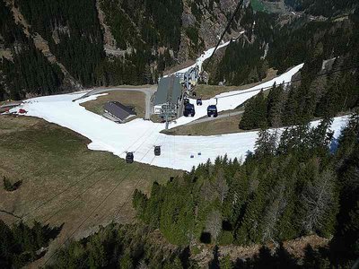 Die Mittelstation der Silvrettabahn.