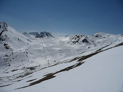Blick von der Mullerbahn zum Alp Trida-Sattel
