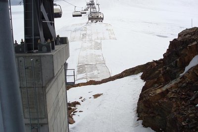 Gletscherabdeckung Theodulgletscher.