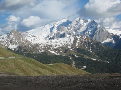 Situation im Belvedere und an der Marmolada...