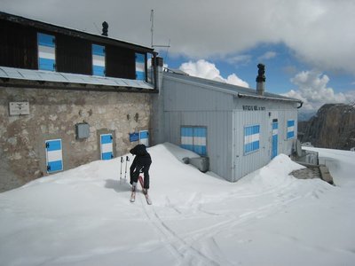 kurze Rast an der Boe-Hütte