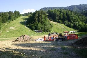 Zielhang Vitranc mit den ersten Bauarbeiten