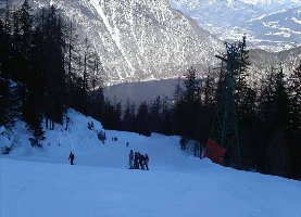 auf der Talabfahrt, im Hintergrund der Hallstätter See