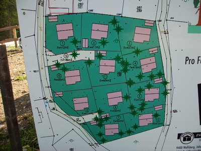 Übersichtsplan über die 11 Häuser