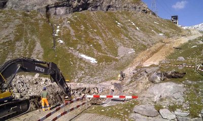 Bau Beschneiung Höhe Segneshütte