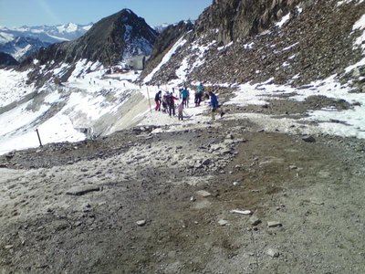 Zugang Piste von Schaufeljochbahn