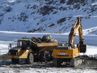 Am Ende wurde noch der Abraum verladen