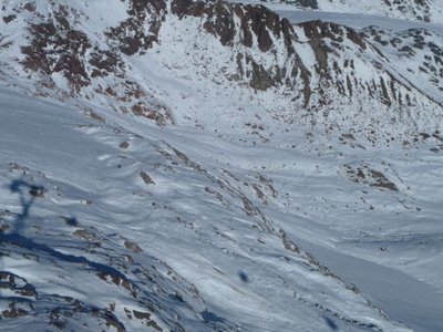Felsriegel am Mittelberg, 2002 bin ich hier noch mit dem Schlepper hoch