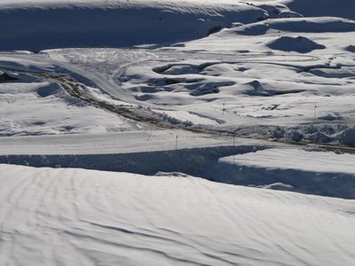 Grund der Sperrung, die Baustraße wird noch gebraucht