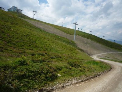 Hang unterhalb der CAI-Hütte - aus Richtung Freeride Trail Herrnsteig Start