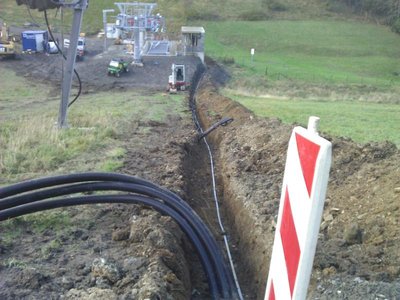 Hier wurden schon die Kabel verlegt