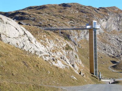 Der neue Lift von unten...